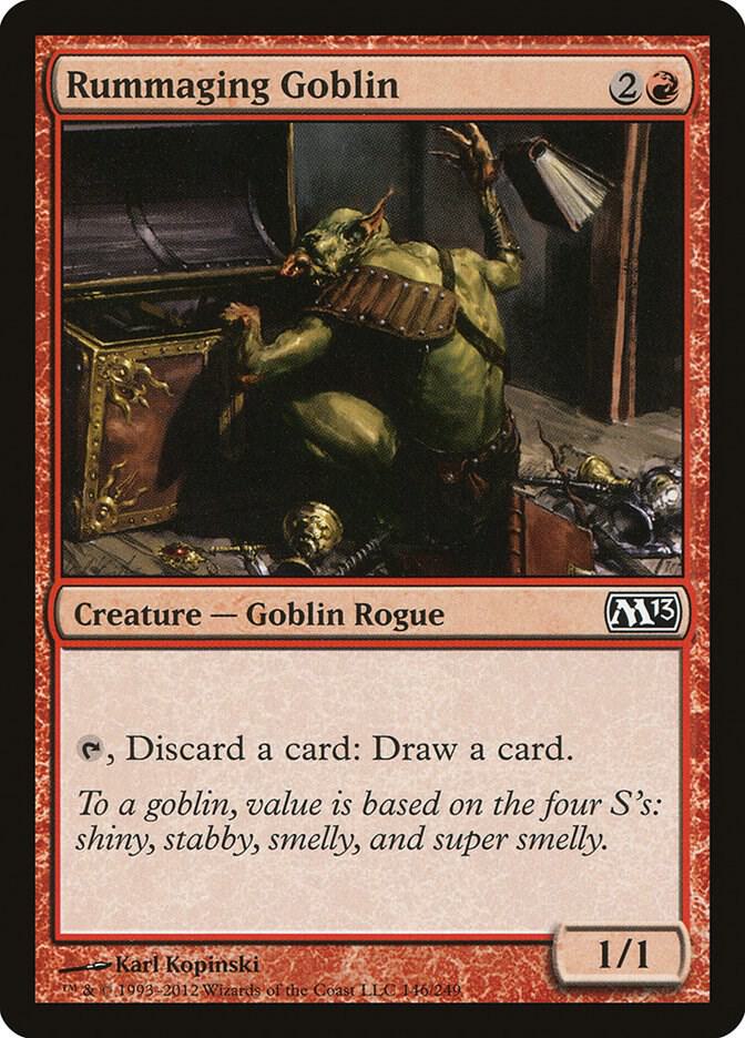 Rummaging Goblin 146 card from Magic 2013 (M13)