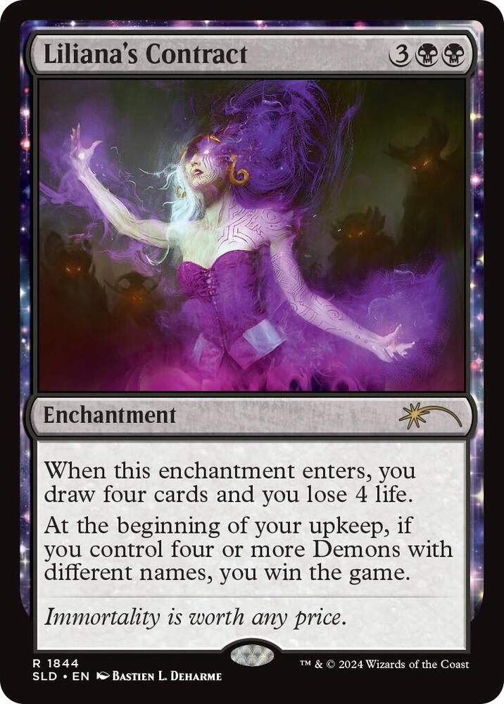 Liliana's Contract 1844 card from Secret Lair Drop Series
