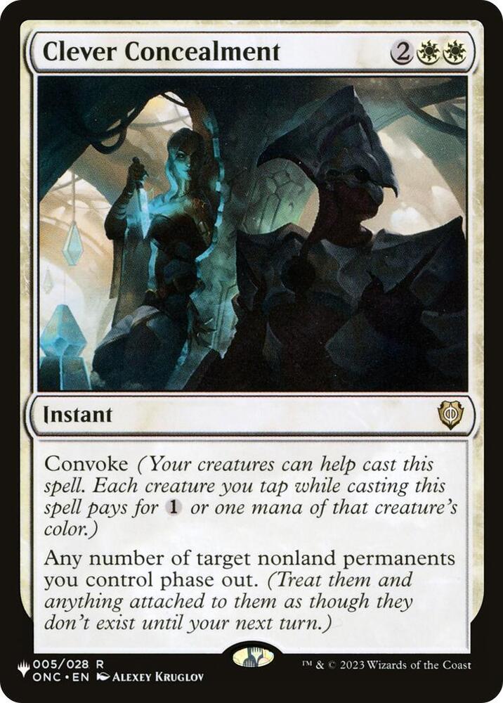 Clever Concealment 005/028 card from The List Reprints
