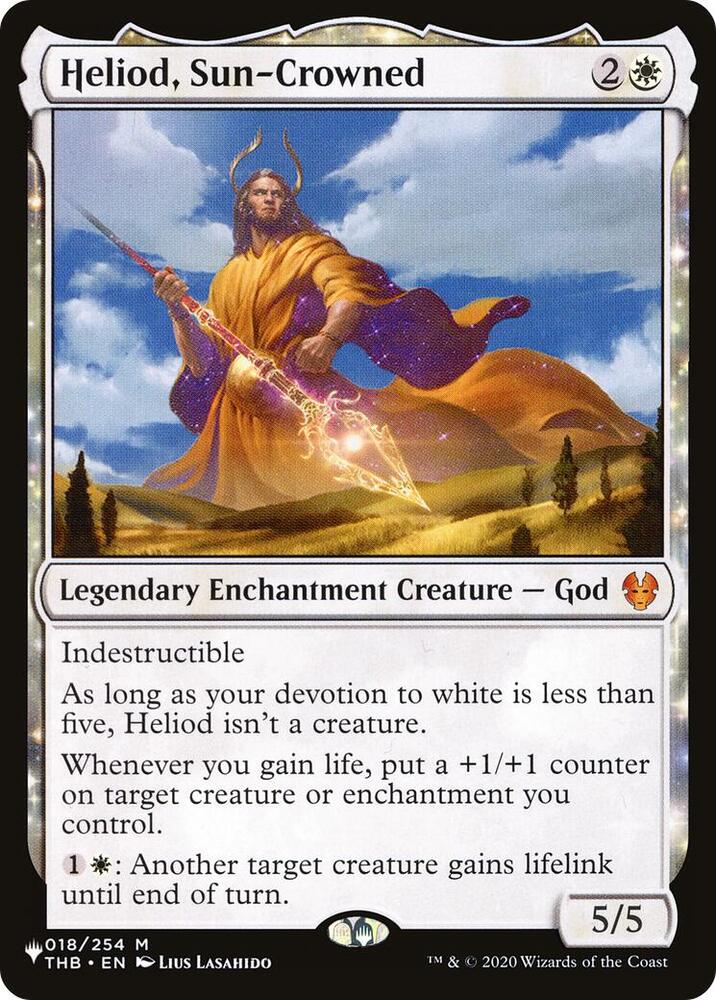 Heliod, Sun-Crowned 018/254 card from The List Reprints