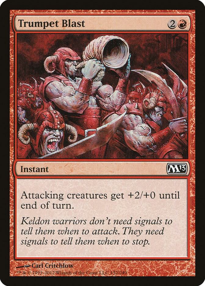 Trumpet Blast 152 card from Magic 2013 (M13)