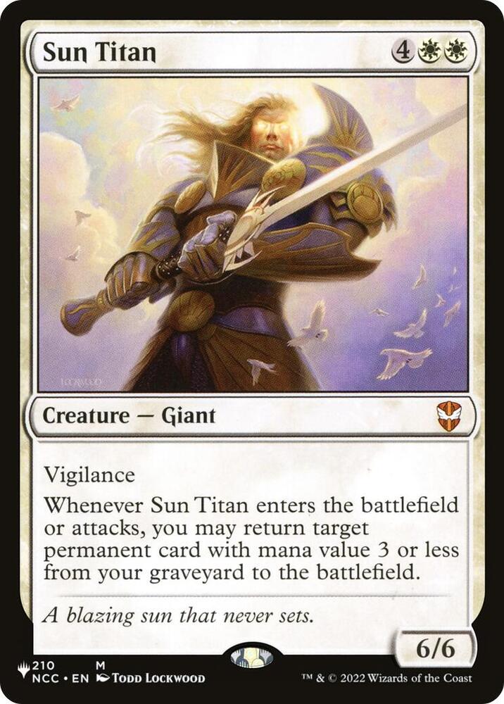 Sun Titan (NCC) 210/093 card from The List Reprints