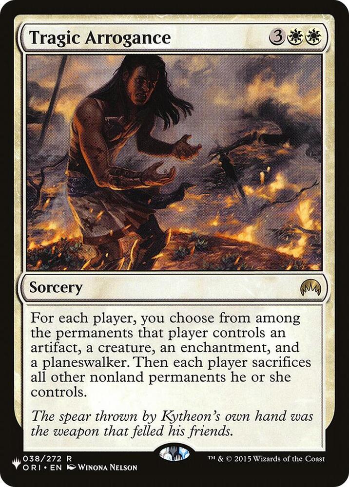 Tragic Arrogance 038/272 card from The List Reprints