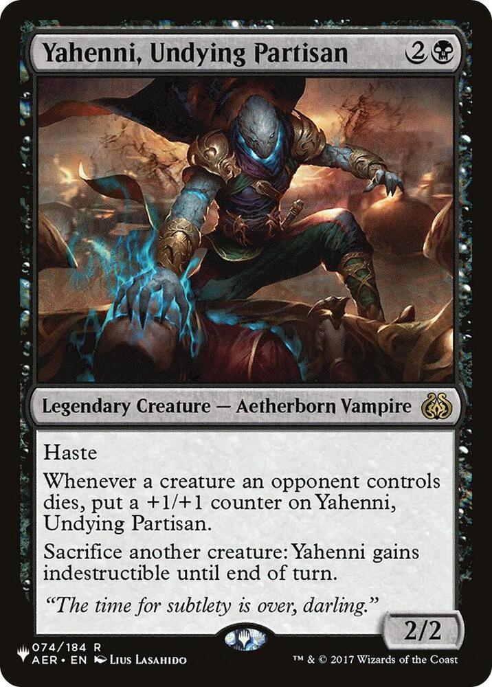 Yahenni, Undying Partisan 074/184 card from The List Reprints