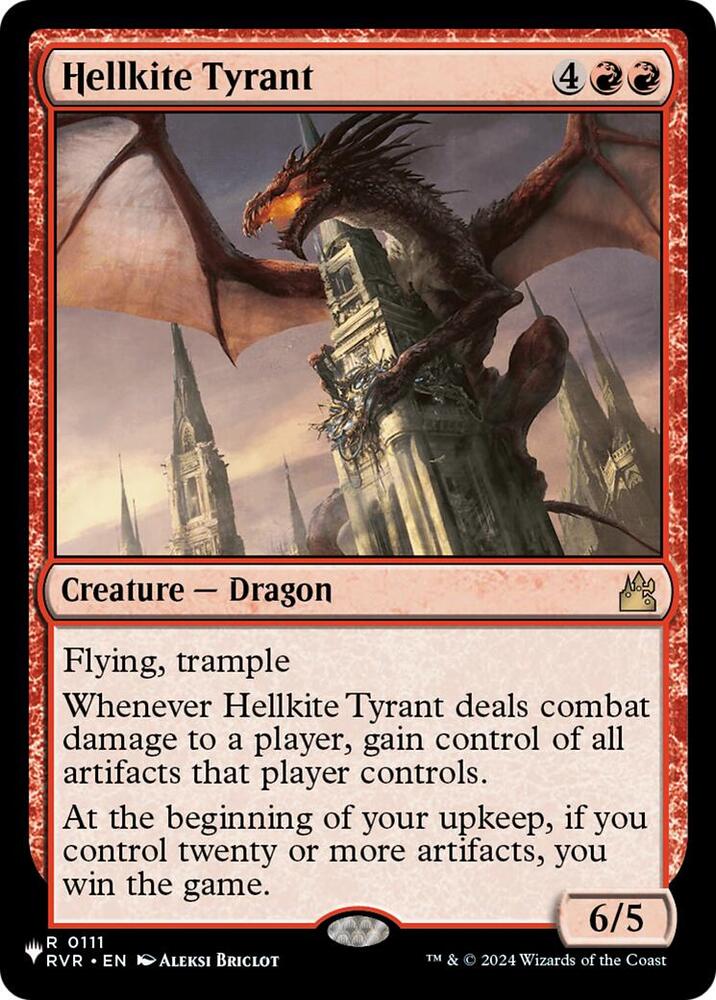 Hellkite Tyrant 0111 card from The List Reprints