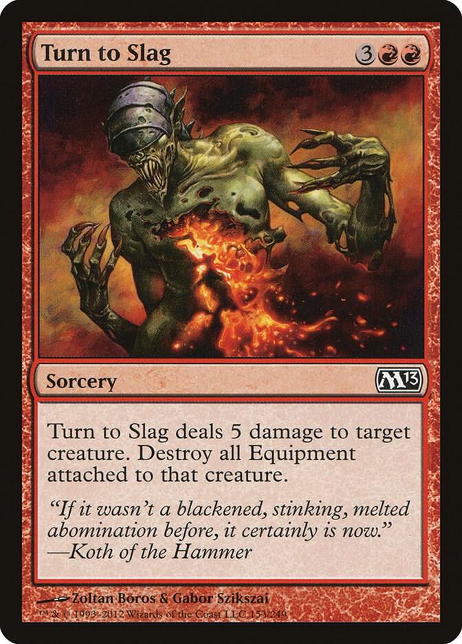 Turn to Slag 153 card from Magic 2013 (M13)