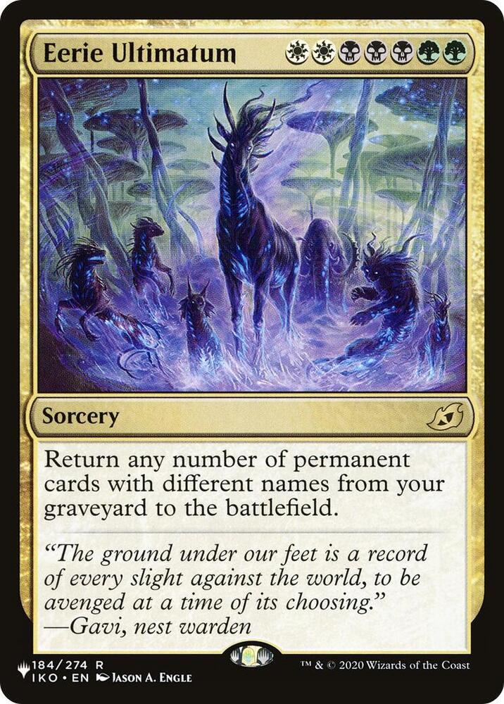 Eerie Ultimatum 184/274 card from The List Reprints
