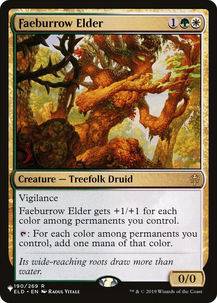 Faeburrow Elder 190/269 card from The List Reprints