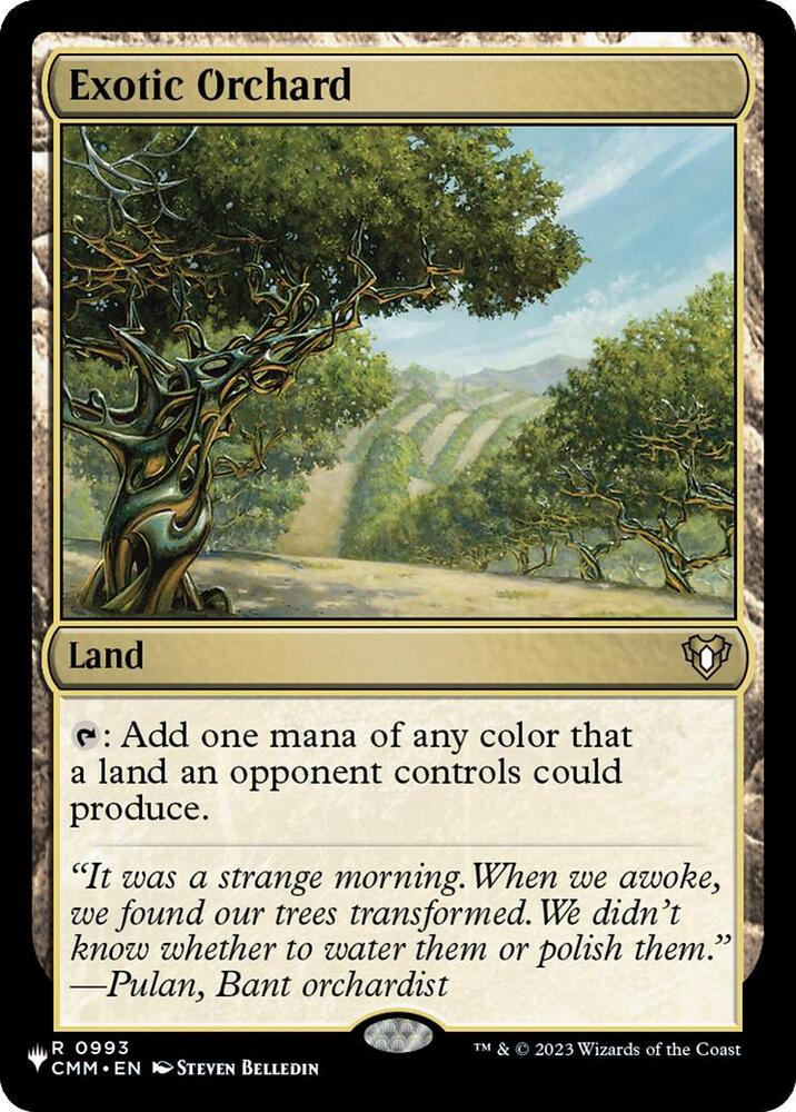 Exotic Orchard (CMM) 0993 card from The List Reprints