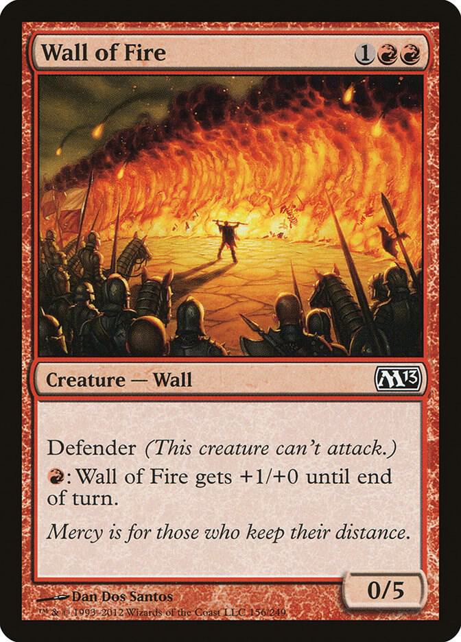 Wall of Fire 156 card from Magic 2013 (M13)
