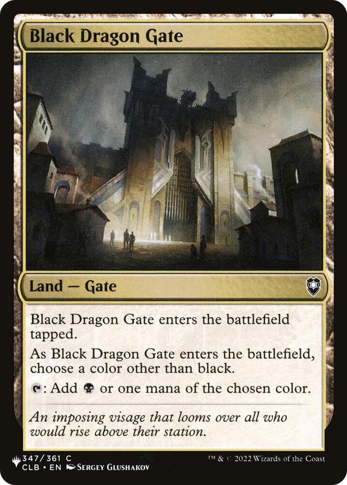 Black Dragon Gate 347/361 card from The List Reprints