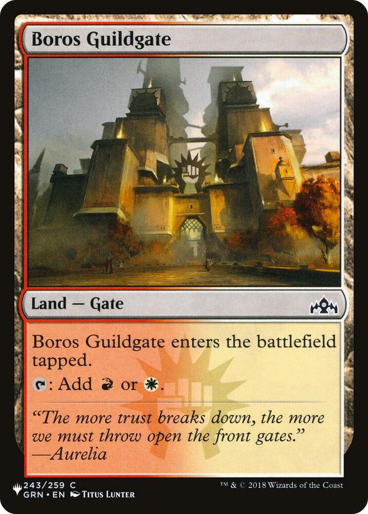 Boros Guildgate 243/259 card from The List Reprints