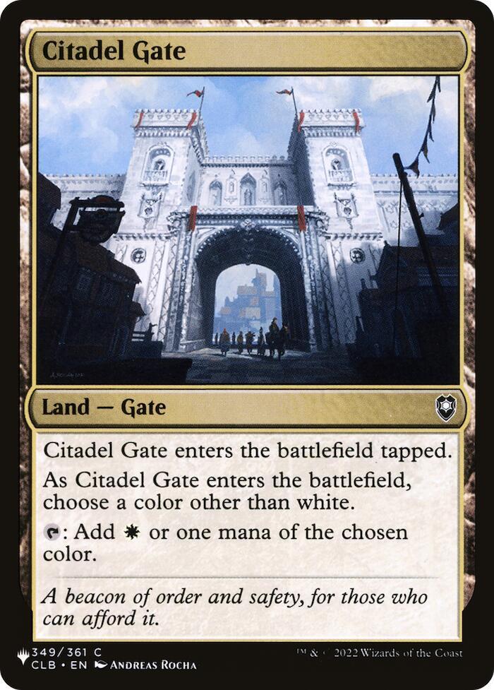 Citadel Gate 349/361 card from The List Reprints