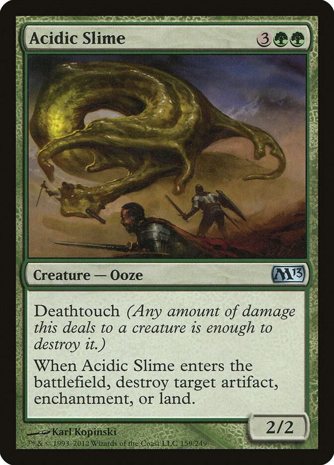 Acidic Slime 159 card from Magic 2013 (M13)