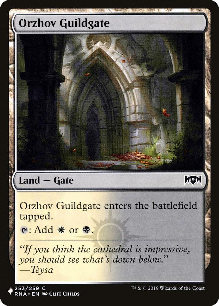 Orzhov Guildgate (253) 253/259 card from The List Reprints