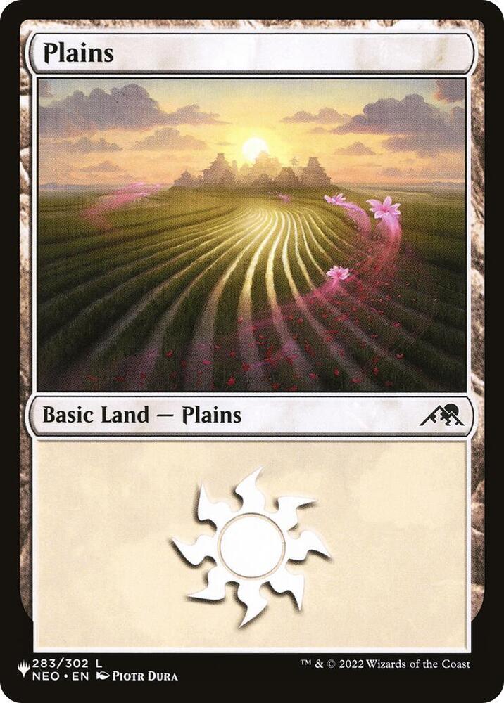 Plains (NEO) 283/302 card from The List Reprints