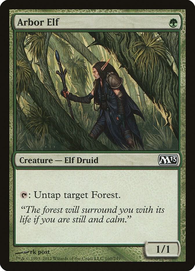 Arbor Elf 160 card from Magic 2013 (M13)