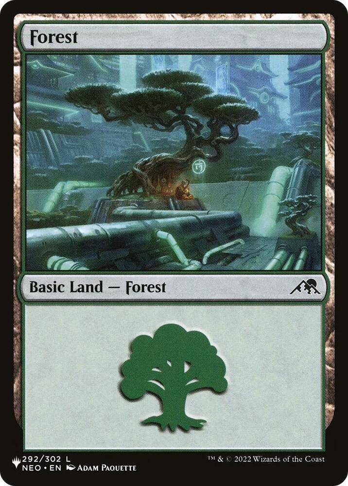 Forest (NEO) 292/302 card from The List Reprints