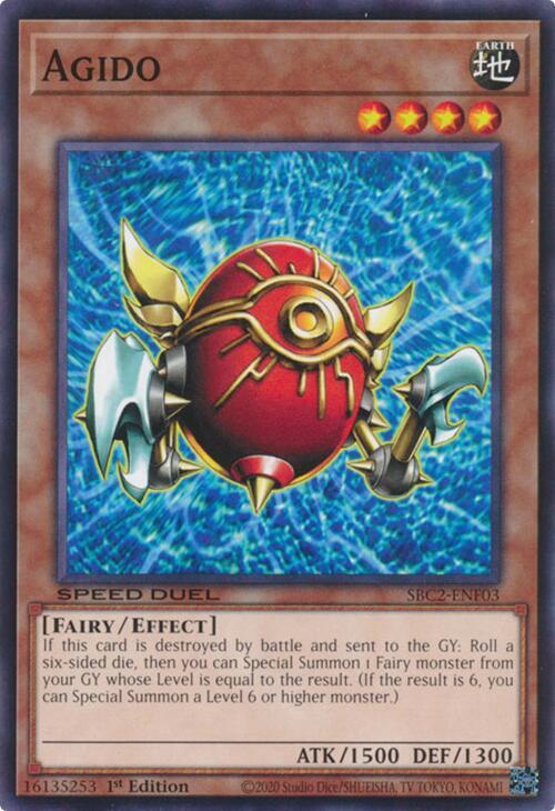 Agido SBC2-ENF03 card from Speed Duel: Battle City Finals