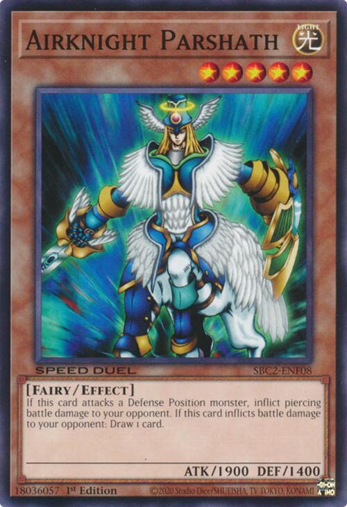 Airknight Parshath SBC2-ENF08 card from Speed Duel: Battle City Finals