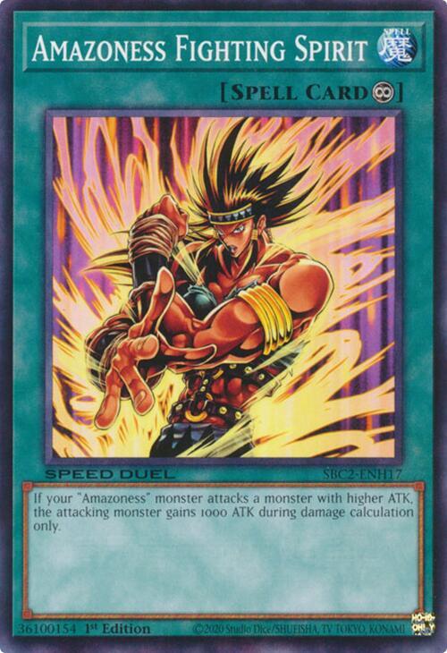 Amazoness Fighting Spirit SBC2-ENH17 card from Speed Duel: Battle City Finals