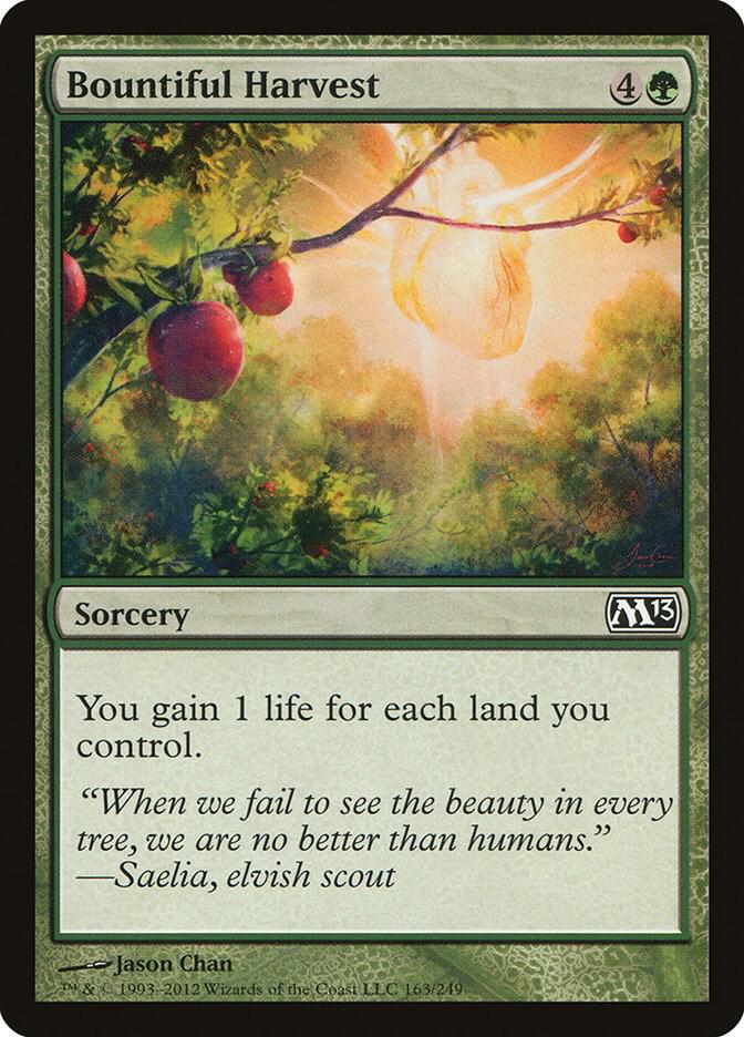 Bountiful Harvest 163 card from Magic 2013 (M13)