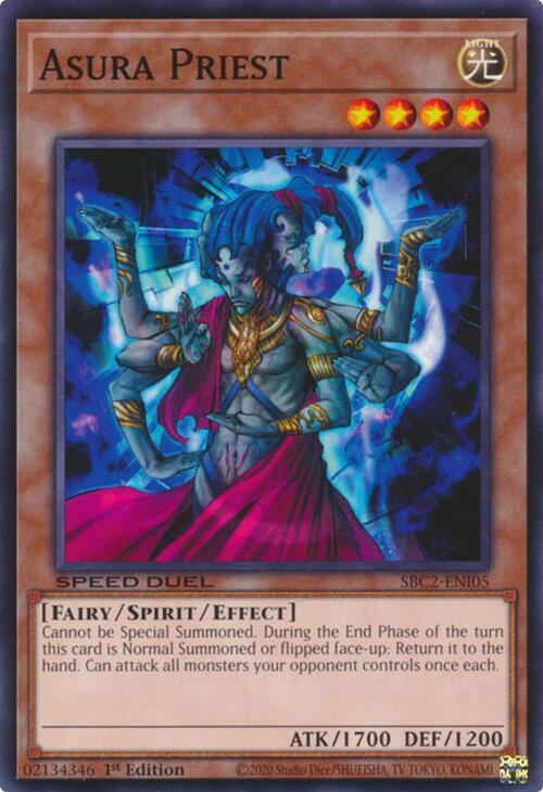 Asura Priest SBC2-ENI05 card from Speed Duel: Battle City Finals