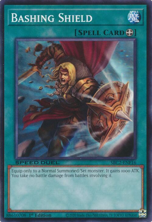 Bashing Shield SBC2-ENF16 card from Speed Duel: Battle City Finals