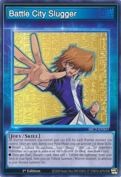 Battle City Slugger SBC2-ENS03 card from Speed Duel: Battle City Finals