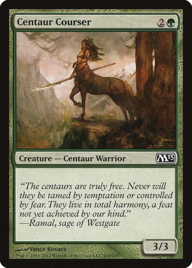 Centaur Courser 164 card from Magic 2013 (M13)