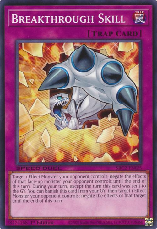 Breakthrough Skill SBC2-ENI25 card from Speed Duel: Battle City Finals