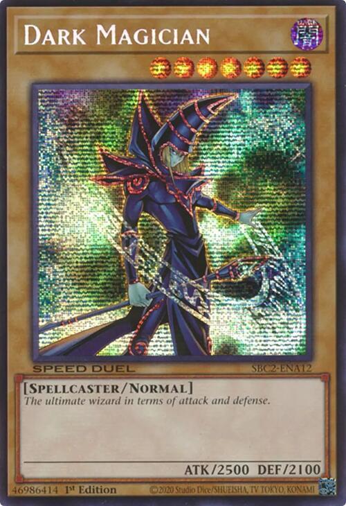 Dark Magician (PSR) SBC2-ENA12 card from Speed Duel: Battle City Finals
