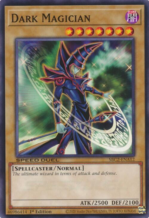 Dark Magician SBC2-ENA12 card from Speed Duel: Battle City Finals