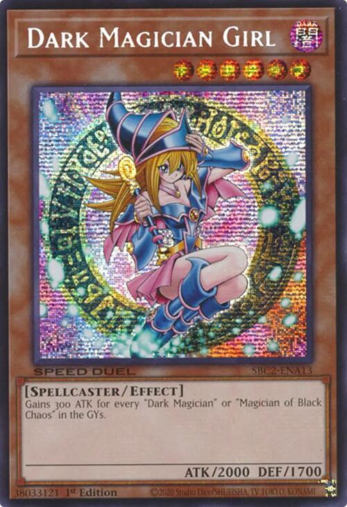 Dark Magician Girl (PSR) SBC2-ENA13 card from Speed Duel: Battle City Finals