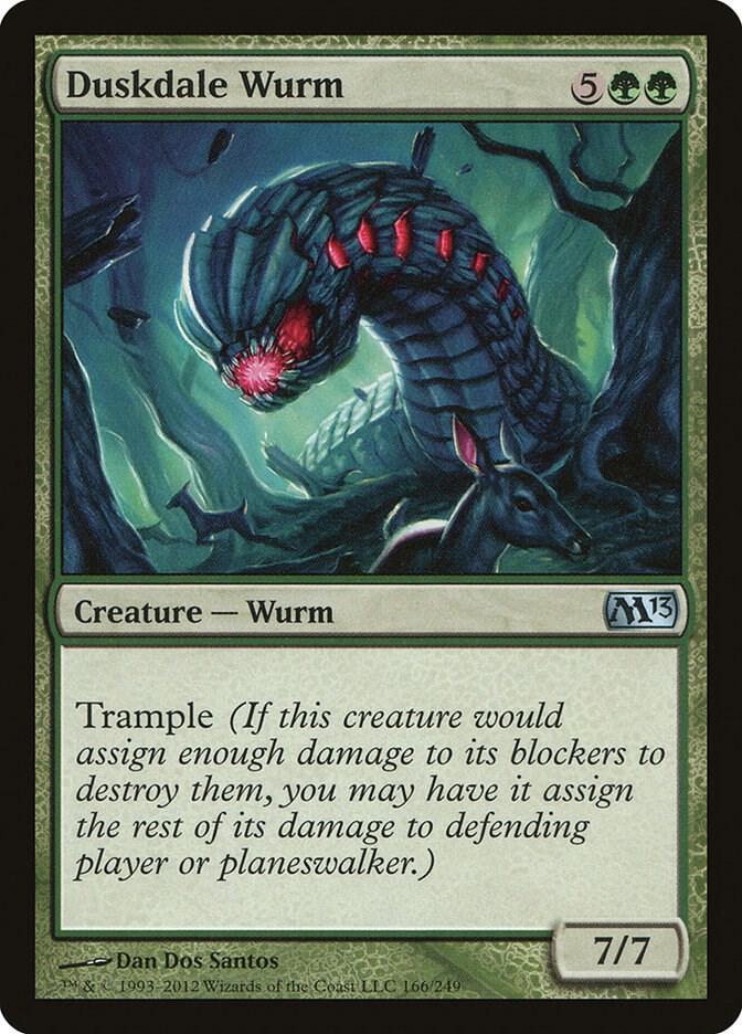 Duskdale Wurm 166 card from Magic 2013 (M13)