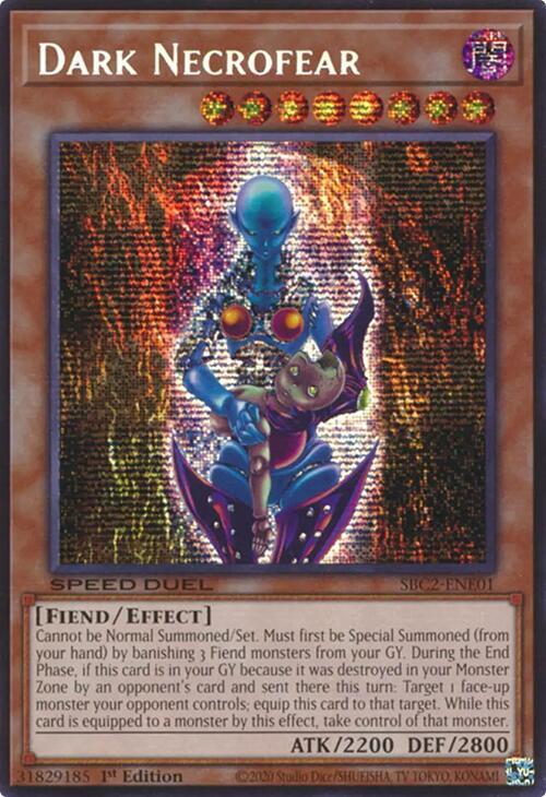 Dark Necrofear (PSR) SBC2-ENE01 card from Speed Duel: Battle City Finals