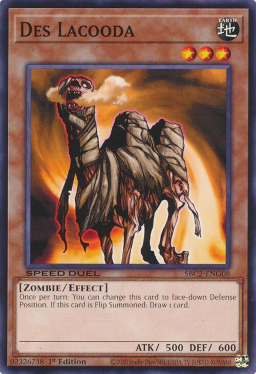 Des Lacooda SBC2-ENG08 card from Speed Duel: Battle City Finals
