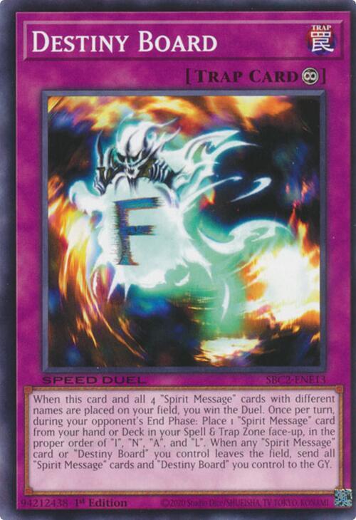 Destiny Board SBC2-ENE13 card from Speed Duel: Battle City Finals