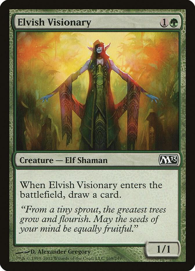 Elvish Visionary 169 card from Magic 2013 (M13)