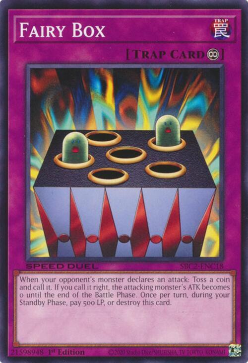 Fairy Box SBC2-ENC18 card from Speed Duel: Battle City Finals