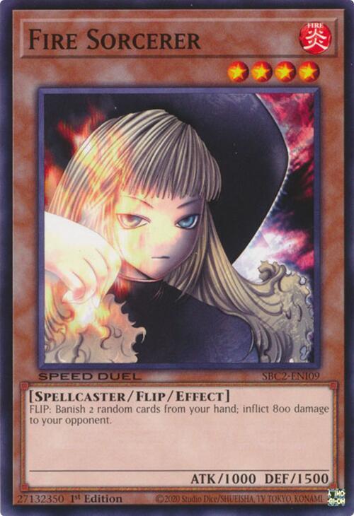 Fire Sorcerer SBC2-ENI09 card from Speed Duel: Battle City Finals