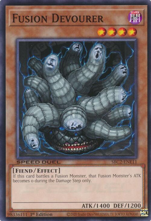 Fusion Devourer SBC2-ENE11 card from Speed Duel: Battle City Finals