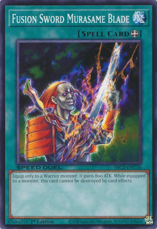 Fusion Sword Murasame Blade SBC2-ENC16 card from Speed Duel: Battle City Finals