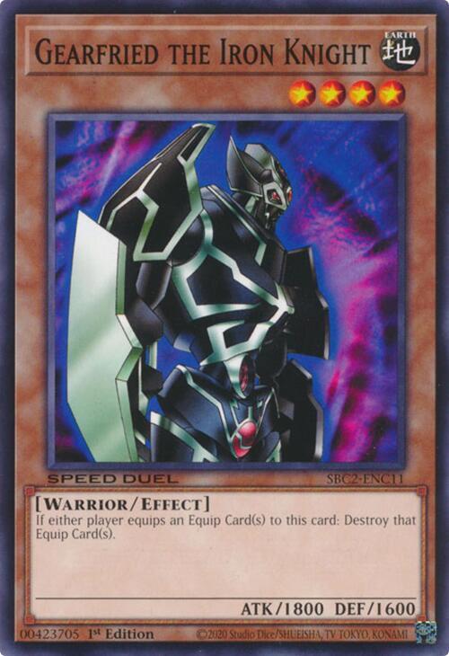 Gearfried the Iron Knight SBC2-ENC11 card from Speed Duel: Battle City Finals