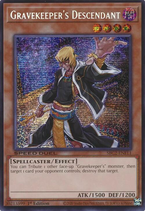 Gravekeeper's Descendant (PSR) SBC2-ENF11 card from Speed Duel: Battle City Finals