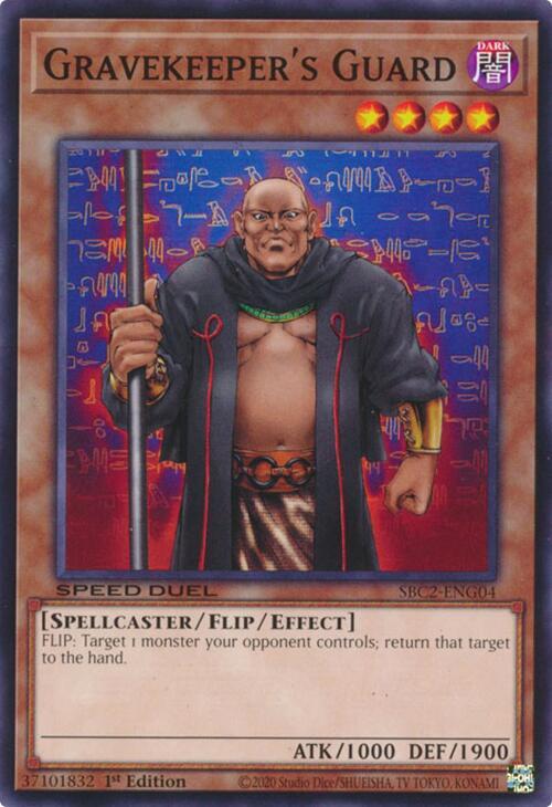 Gravekeeper's Guard SBC2-ENG04 card from Speed Duel: Battle City Finals