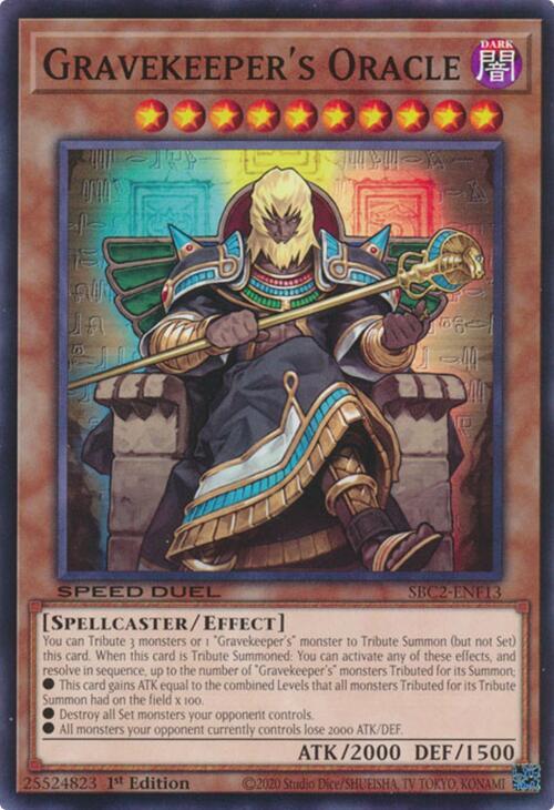 Gravekeeper's Oracle SBC2-ENF13 card from Speed Duel: Battle City Finals