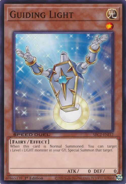 Guiding Light SBC2-ENI12 card from Speed Duel: Battle City Finals