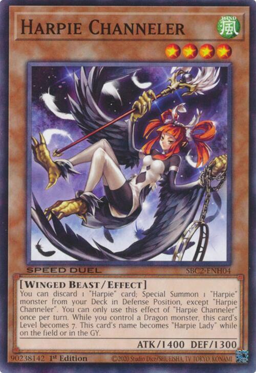 Harpie Channeler SBC2-ENH04 card from Speed Duel: Battle City Finals