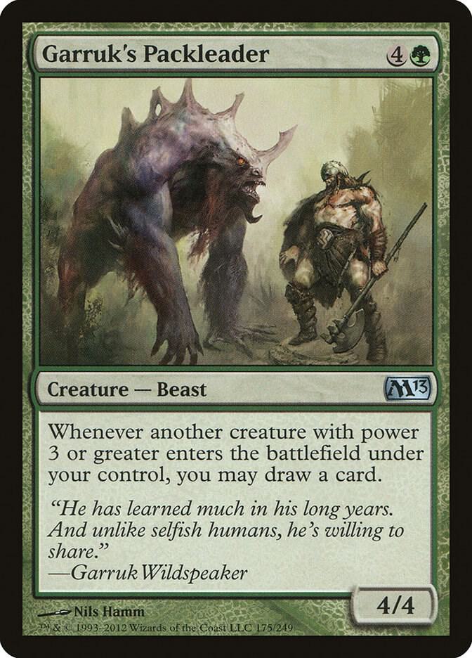 Garruk's Packleader 175 card from Magic 2013 (M13)